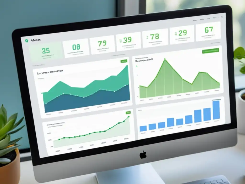 Dashboard de Analíticas SEO: Potente y Elegante Una elegante y moderna herramienta de analítica para Ecommerce en un dashboard con gráficos y datos en tiempo real
