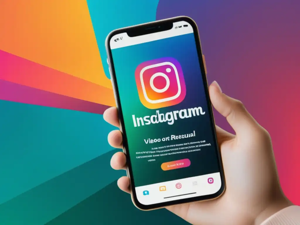 Imagen vibrante de un video de Instagram Reels con contenido sobre Optimización videos Instagram Reels SEO