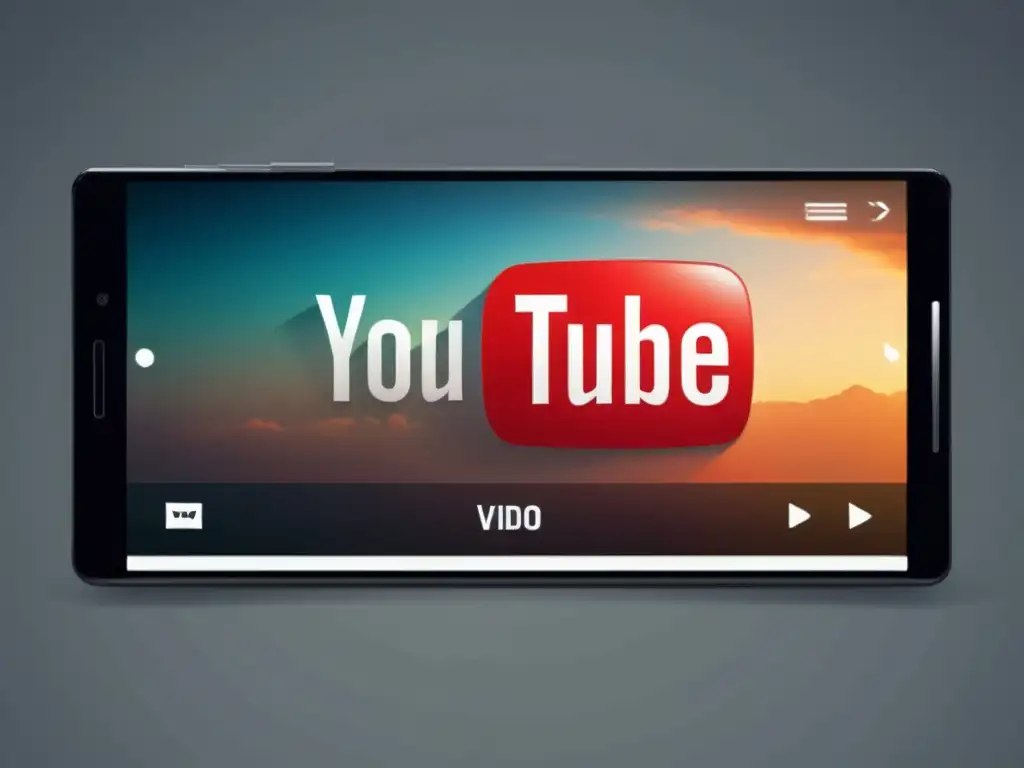 Interfaz moderna del reproductor de video de YouTube con diseño minimalista y profesional