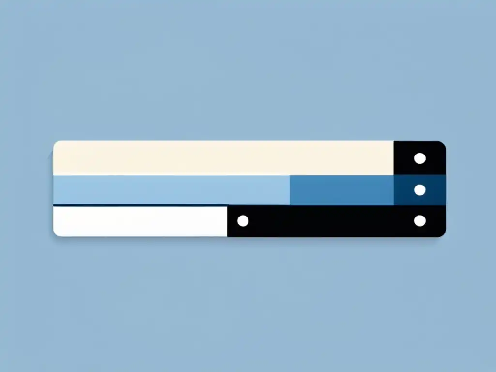 Carga web prioritizada: ilustración minimalista en tonos azules y blanco Ilustración minimalista de carga web con priorización de contenidos visibles, destacando la barra de carga
