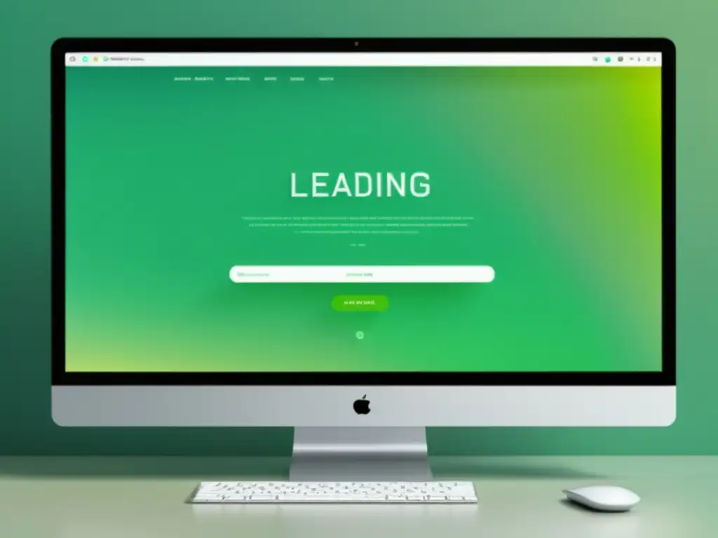 Web minimalista 8k: diseño rápido y ecoamigable Una página web minimalista de carga ultrarrápida, con diseño eficiente y toques de verde para simbolizar sostenibilidad