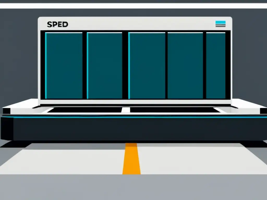 Sistema de carga automatizado: eficiencia y velocidad Un sistema automatizado de carga de alta velocidad, representando eficiencia y automatización para SEO