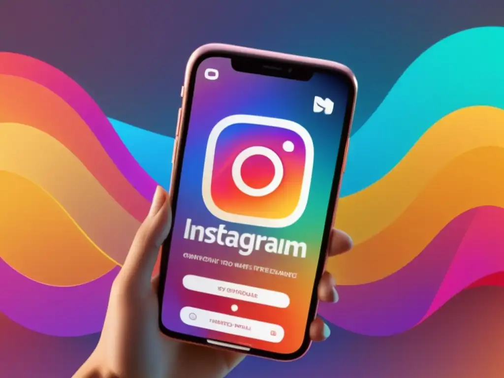 Smartphone muestra video Reels optimizado para Instagram con colores vibrantes y contenido cautivador