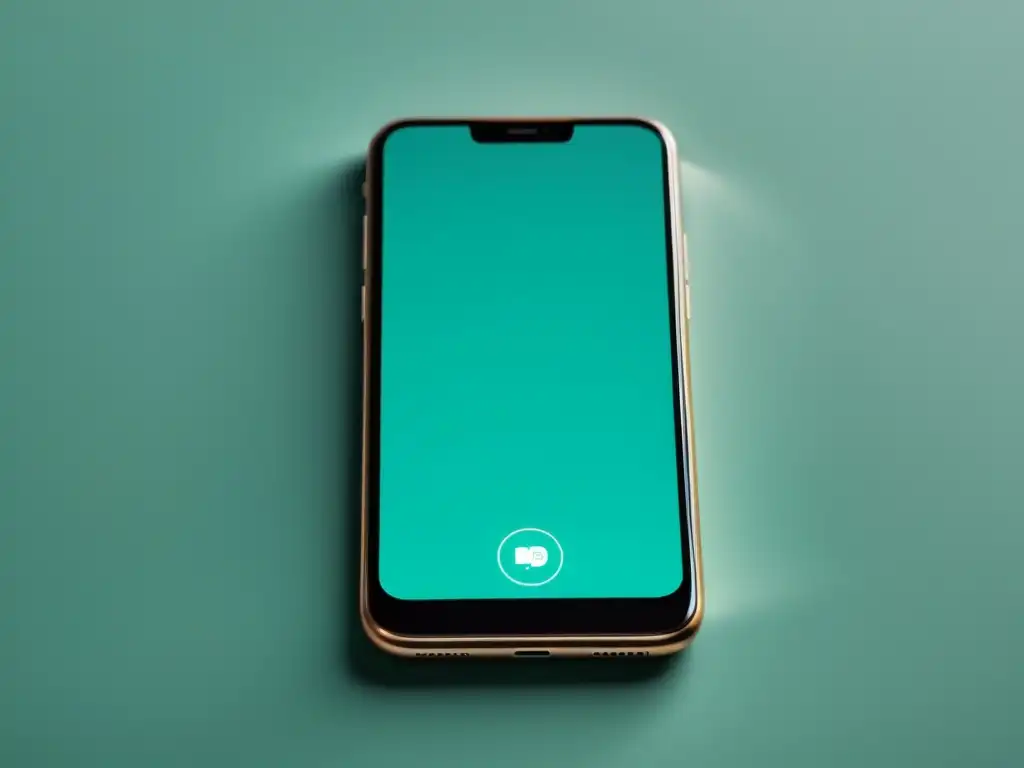 Smartphone de diseño elegante con interfaz de app en pantalla Un teléfono inteligente de diseño moderno y elegante, con la interfaz de la aplicación en la pantalla