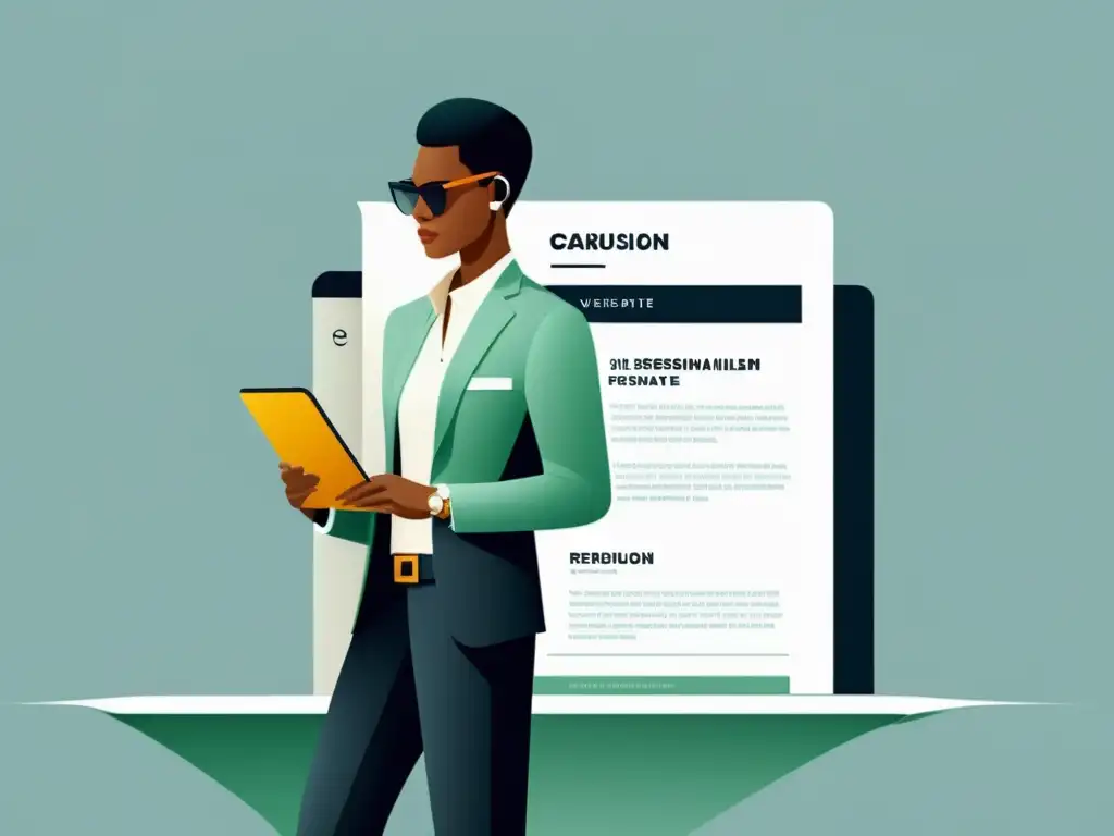 Experiencia de usuario intuitiva y elegante Un usuario interactúa con un sitio web, mostrando mejoras clave experiencia usuario SEO