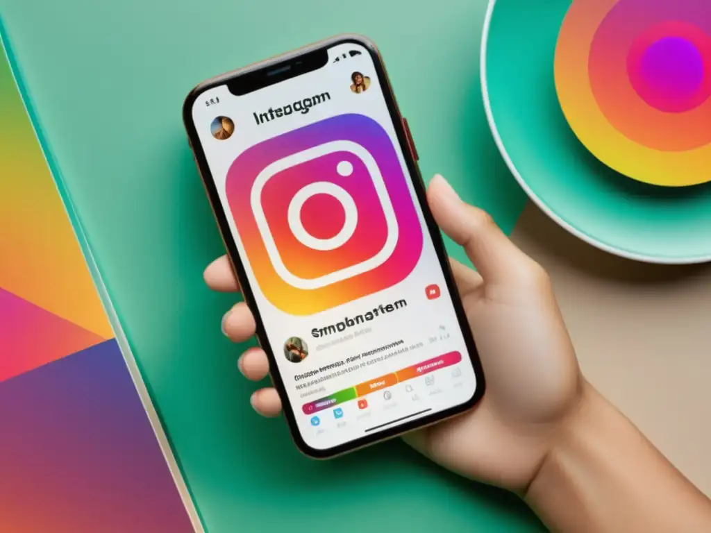 Un Instagram Reel vibrante y atractivo optimizado para SEO en la pantalla de un smartphone